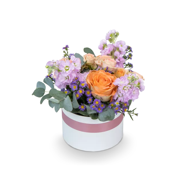flower box with roses